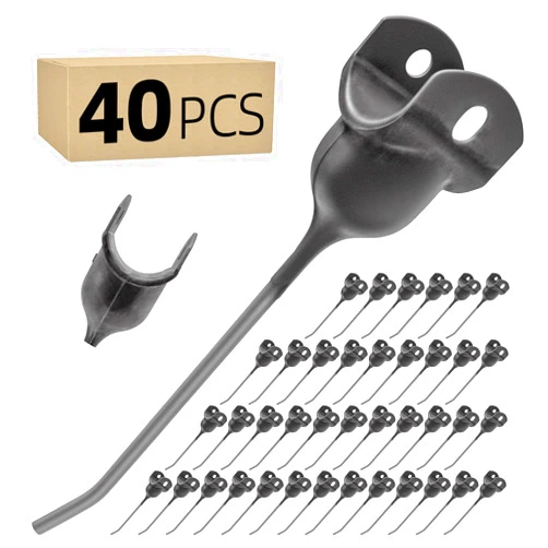Maple Farm Seats Inc 40PCS Hay Rake Teeth 185, Heavy Duty Universal Replacement Hay Rake Tines Rubber Mounted Tedder Baler Pickup Bolt On Tine Tooth Parts, Fits John Deere 700 705 AE56204 Vermeer 2888-001 R-9/21/23/24