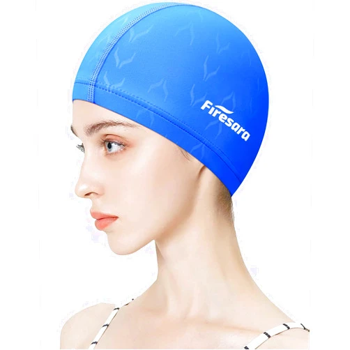 Firesara Fishtail Fabric Swim Cap for Men Women, Breathable High Elasticity Swimming Cap Hair Protection Quick Dry Soft for Long Hair Short Hair, Kids Boys and Girls