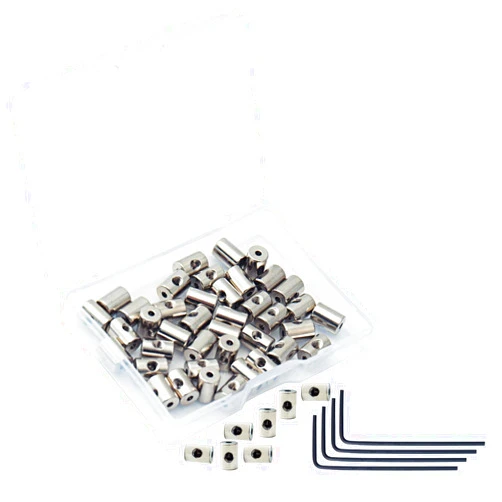 SUBANG 40 Pieces Pin Keepers Pin Locks Pin Backs Locking Clasp Locking Pin Keeper Backs with 4 Wrench All in Storage Case,9mm x 6mm