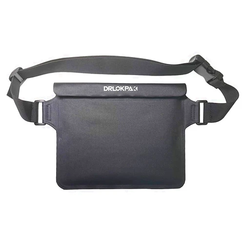 DRLOKPAK Waterproof Fanny Pack Belt Waist Pouch Hip Bag Keep phone Passport Wallet Key cosmetic Dry Perfect for Snorkel Dive Surf Sail Canoe Beach Pool Run Camp Biking Travel