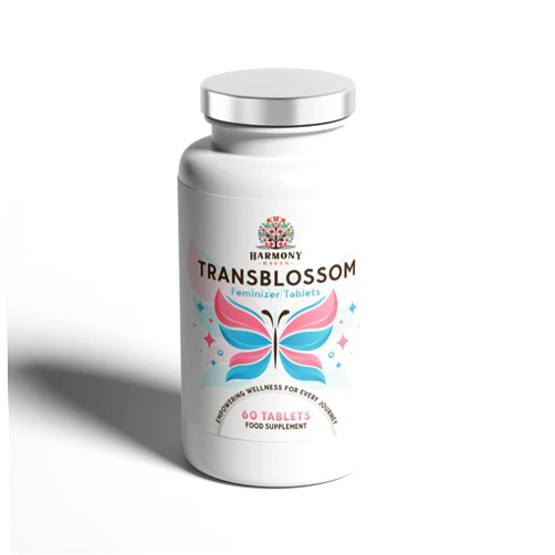 TransBlossom Hormone MTF Feminizer Pills Empowering Wellness for Every Journey 60 Tablets, Transform Pills, Ladyboy, White