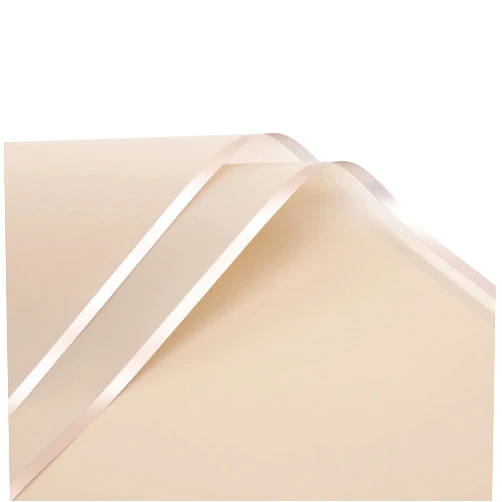 Banxidi Korean Golden Edge Jelly Film Floral Wrapping Paper 20 Sheets Florist Supplies Waterproof Flower Bouquet Wrapping Paper Floral Supplies for Fresh Flowers, 23.6x23.6 Inch (Khaki)