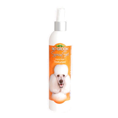 Bio-Groom Spray-Set Dog Conditioner Spray – Extra Hold Texturizing Spray, Vitamin E, Non-Sticky, Dog Polish, Cat & Dog Grooming Supplies, Cruelty-Free, Made in USA, Dog Products – 12 fl oz 1-Pack