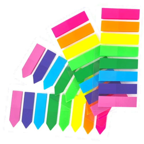 KICNIC Page Markers Colored Sticky Tabs 800 Pcs, Translucent Arrow Flags for Page Marking, Fluorescent Index Tab Stickers for Notebooks, Small Sticky Notes Flags [8 Colors, 4 Sets]
