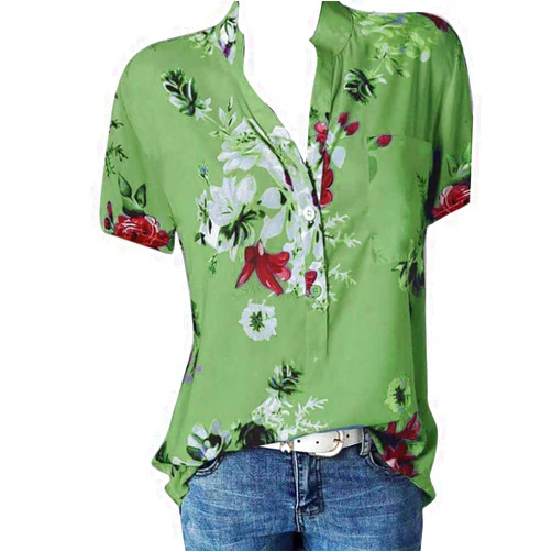 F_Gotal Womens Shirt Womens Plus Size Floral Tops, F_Gotal Womens Summer Short Sleeve V Neck Shirts Loose Casual Tunic T Shirt Blouses