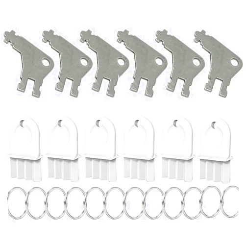 Angjiny 12-Pack Paper Towel Dispenser Key Set - Heavy-Duty Plastic & Metal Commercial Restroom Keys for Universal Dispenser Access (Office/Hotel/Restaurant Use)