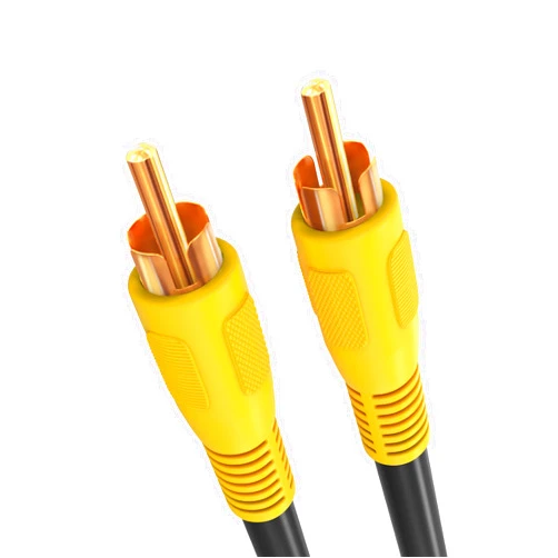 Cmple - RCA Subwoofer Cable 100 ft Digital Coaxial Audio Cable Composite Audio/Video Cord 1-RCA Cable Male to Male Coaxial RCA Cables for Home Theater, Rear View Parking Camera
