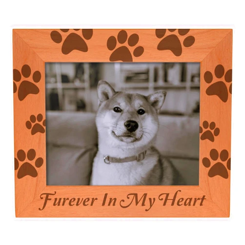 Gifts For All By Rachel Olevia Sentimental Photo Frame Pet Berevement Forever In My Heart Wood Engraved 8x10 Landscape Picture Frame