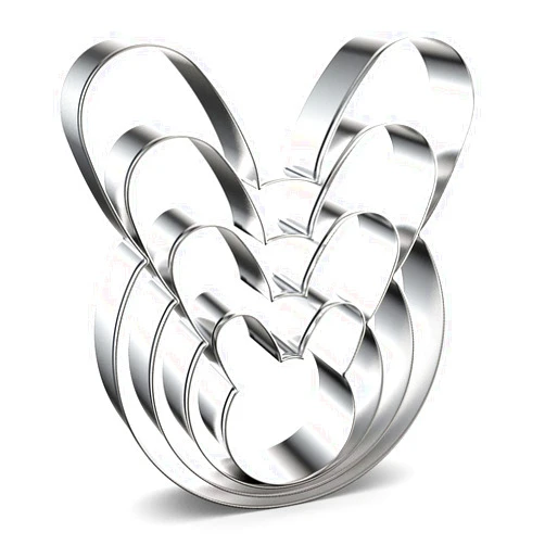 QAAQS Bunny Cookie Cutter Set Large - 5