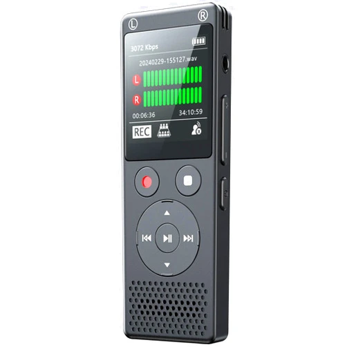 Fillman 64GB Digital Voice Recorder Fillman Voice Activated Recorder 3072 Kbps HD Audio Recorder Noise Reduction Voice Recorder with Playback for Meeting,Lecture,Class