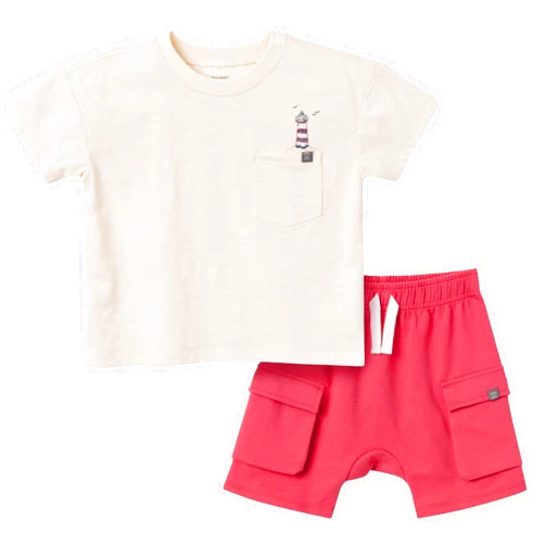 Modern Moments by Gerber baby-boys 2-piece Top & Cargo Short Set