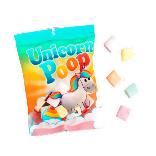 Fun Express Bulk Unicorn Poop Candy Fun Packs, 114 Bags, Marshmallow Candy, Party Favors, Magical Creatures Birthdays, Halloween and Easter Candy