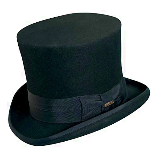 Scala Men's Wool Felt Top Hat