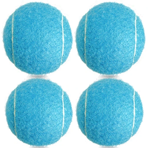 HiBallBall Tennis Balls, 4 Pack Practice Tennis Balls for Beginner, Training Tennis Balls for Pets Dogs