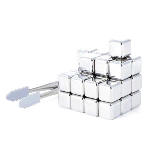 Das TooKii Whiskey Stones Stainless Steel, 32Pcs Metal Ice Cubes Bulk Set, Reusable Waterless Chilling Stones with Tong & Storage Box, Ice Cooling Rocks for Whiskey, Bourbon, Wine, Coffee & Drink