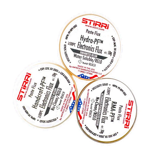 STIRRI Soldering Paste Flux 3-Pack - Handcraft-PF - NC, RMA-PF - RMA, Hydra-PF - WS - Flux For Electronics DIY Circuit Boards & Copper Electrical Wire