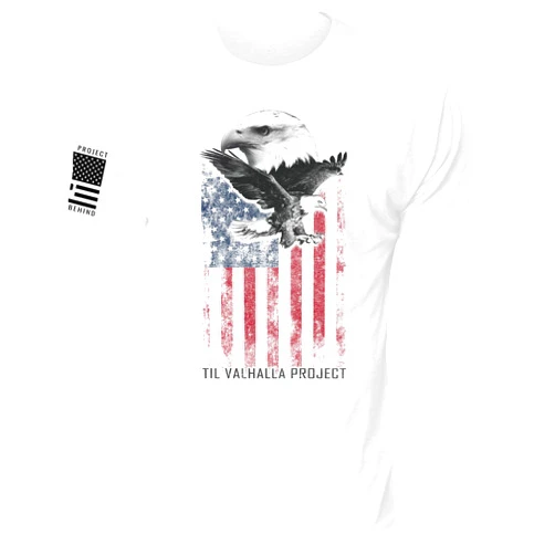 Til Valhalla Project Freedom Flag Tee | Veteran Owned and Operated - Proudly Printed in The USA