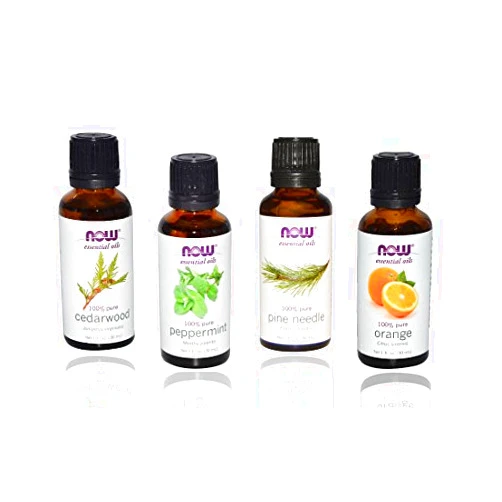 Now Foods 4-pack Now Foods Essential Oils: Christmas Scent: Peppermint, Cedarwood, Pine, Orange Oil