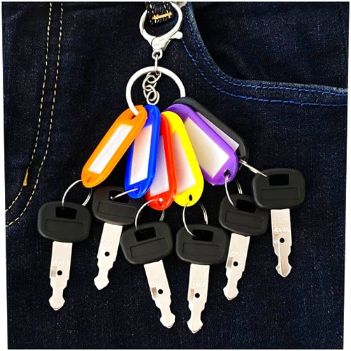 Badogrio 459A Replacement Key Compatible with Kubota Tractor Excavator Backhoe Skid Steer Track Loader Includes Keychain & Tag(6 Pack)