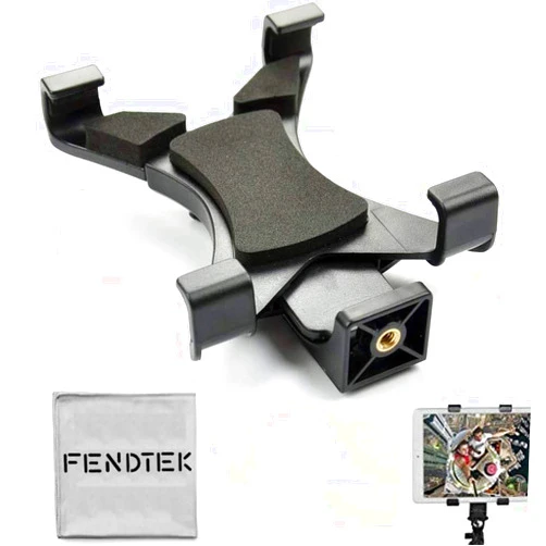 Fendtek Universal Tablet Tripod Mount for iPad, iPad Air, Air 2,iPad Mini,Samsung Galaxy Tab, and Many More Tablets. Plus Microfiber Cleaning Cloth