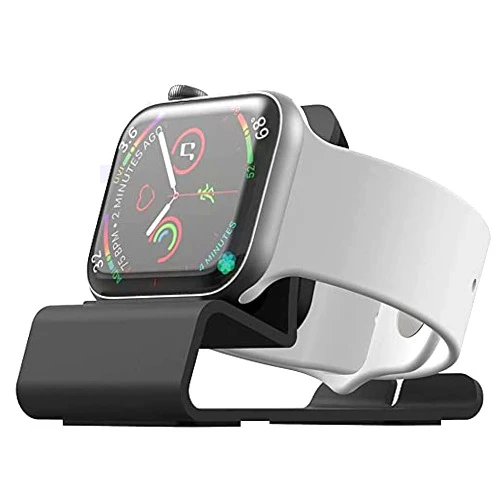 CQ Charger Stand for Apple Watch 49mm 46mm 45mm 44mm 42mm 41mm 40mm 38mm iWatch Series 10 9 8 7 SE 6 5 4 3 Ultra 2, Desktop Aluminum Holder for Apple Watch Charging Stand Dock Supports Nightstand Mode