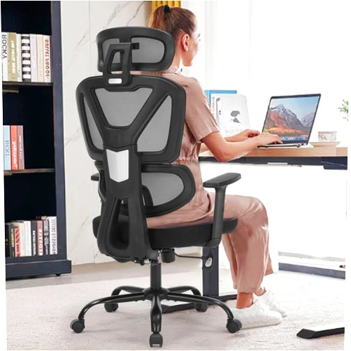 ZLHECTO Home Office Chair, Ergonomic Desk Chair with Adjustable Height, Lumbar Support, High Back Mesh Computer Chair with Flip up Armrests,Task Chairs for Home, Bedroom, Study, Dorm, Student, Adults- 300LB