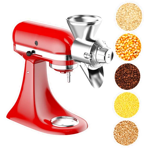 Cofun Grain Mill Attachment for Kitchenaid Stand Mixer, Flour Mill for Kitchenaid, Fit for Non-Oily Dry Grain Corn, Coffee Bean, Buckwheat, Oats, Millet, Wheat, Flour Mill Attachment by Cofun