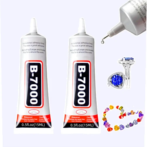 LUONILAYOR B-7000 Adhesive Multi-Function Glues,Super Glue Suitable for Phone Screen Repair,Wooden,Jewelery,1 Pack (15ML*2)