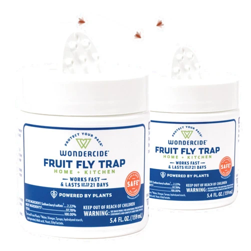 Wondercide - Fruit Fly Trap for Kitchen, Home, and Indoor Areas - Fruit Fly Killer - Pet and People Safe - Made in USA & Plant Based - 5.4 oz - 2 Pack