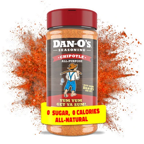 Dan-O's Chipotle Seasoning, 8.9 oz Bottle, All Purpose Seasoning for Chicken Wings, Pork, Brisket, Tacos and More, Sugar Free, Zero Calorie, Use this Spice Blend to Craft a Marinade, Dry Rub or Sauce