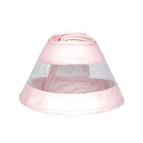 WDPAWS Cat Recovery Protective Cone Collar After Surgery-Soft Adjustable Waterproof Lightweight Elizabethan Collar to Prevent Cats from Touching Stitches, Wounds and Rashes (L Pink)