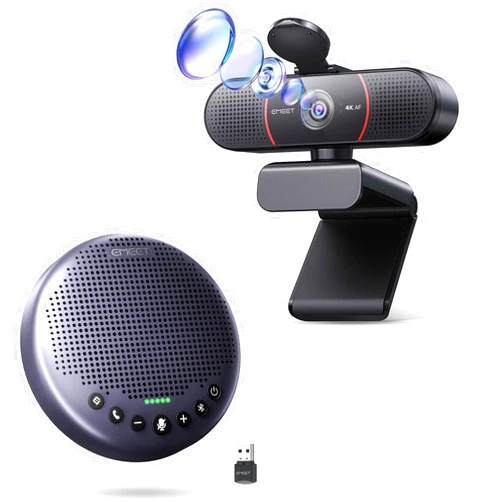 EMEET C960 4K and EMEET Conference Speakerphone Luna Plus