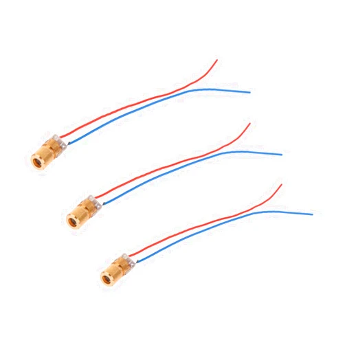 ST SHILLEHTEK ShillehTek 6mm 650nm 5mW Red Laser Diode Module | Copper Laser Pointer Sight | 5V Compatible | 3-Pack | Arduino & Raspberry Pi Projects, and DIY Electronics