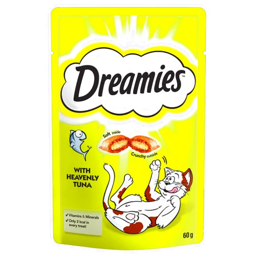 Dreamies Care and Treats 60 g Tuna (Pack of 8, Total 8 Pouches)