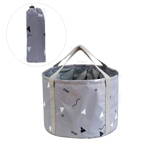 DoroSun 24L Collapsible Foot Bath Basin for Soaking Men Large Feet, Portable Foot Soak Tub Water Bucket for Travel Camping, Grey