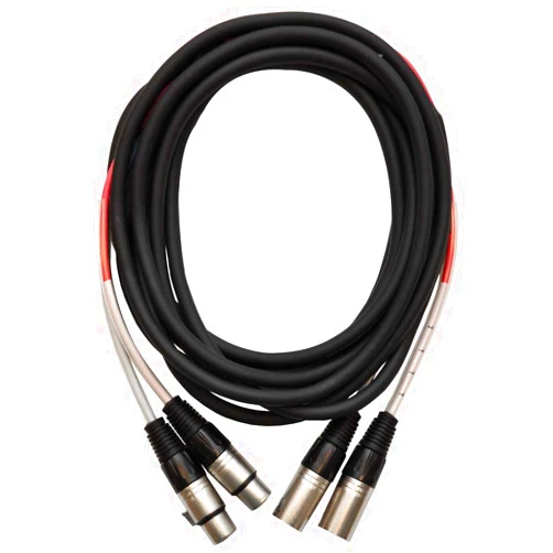 Seismic Audio - SARLX-2x15-2 Channel XLR Color Coded Mutil-Patch Snake Cable 15 Feet - Pro Audio
