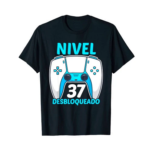 37 Cumpleaños Juego De Azar Trajes Level 37 Unlocked Gamer 37 Years Gaming Birthday T-Shirt
