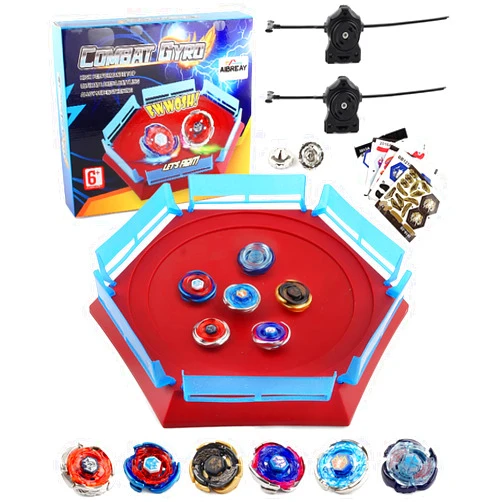 AIBREAY Battling Top Stadium Battle Set, 6 Metal Fusion Spinning Tops 2 Launchers 1 Arena Combat Game, Toy Gift for Kids Boys Ages 6+…