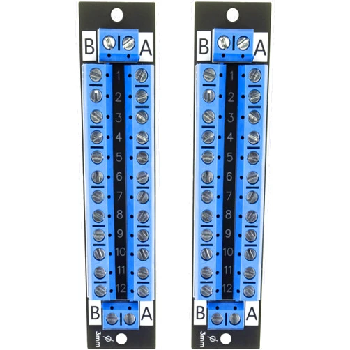 yddmyo (2pcs) for 2x12 Position Terminal Block Distribution Module Breakout Board for AC DC 15 Amp Black