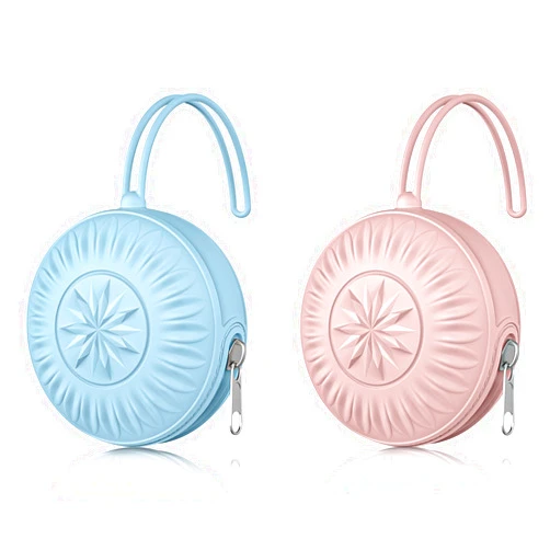 senbowe 2 Pack Silicone Pacifier Holder Case, Newborn Baby Portable Silicone Pacifier Case Cover Pouch for Diaper Bag, Silicone Pacifier Container Case Boys & Girls