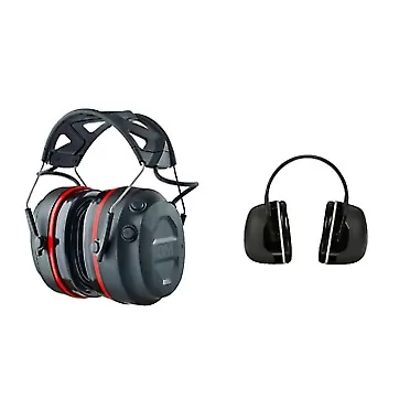 3M Pro-Protect Wireless Gel Electronic Hearing Protector with Bluetooth Technology, NRR 26 dB & 3M PELTOR X5A Over-the-Head Ear Muffs, Noise Protection, NRR 31 dB, Black