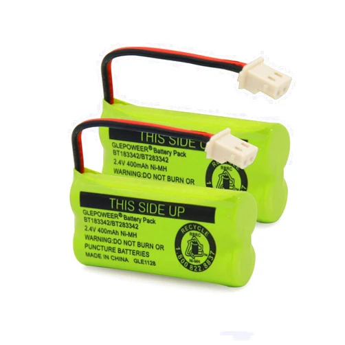 GLEPOWEER BT183342 BT283342 BT166342 BT266342 BT162342 BT262342 Battery Compatible with CS6114 CS6419 CS6719 EL52300 CL80111 Cordless Handset Phone (Pack of 2)