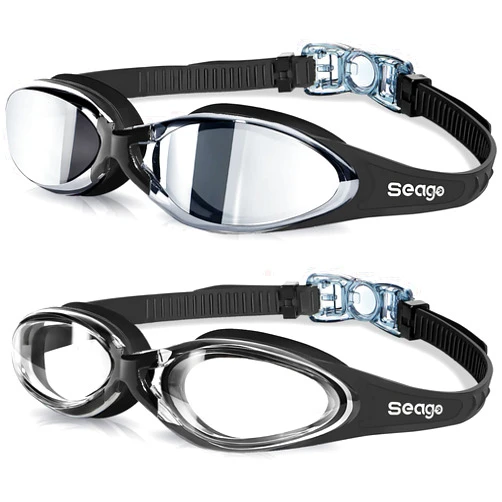 Seago 2 pack Swim Goggles for Men Women Anti Fog No Leaking Adult Water Pool Goggles