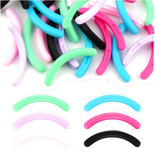 TKYPZY 30 Pcs Eyelash Curler Refills Pads Rubber Curler Replacement Refill Pad for Universal Eyelash Curler Soft Universal Eye Lash Curler Replacement (Black, Light Pink, Light Purple, Rose Red, Cyan, Blue)