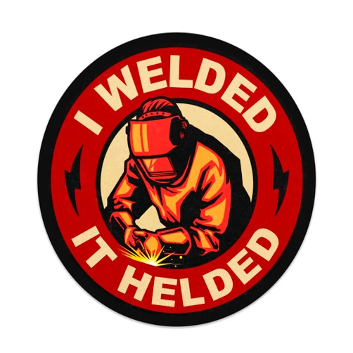 TANGOGLAM (3PCs) I Welded It Helded Sticker, Funny Welder Blue Collar Waterproof Vinyl Stickers Decals for Welding Hood Hard Hat Helmet Tool Box Laptop Water Bottle Gifts Decorations (3 Inches)