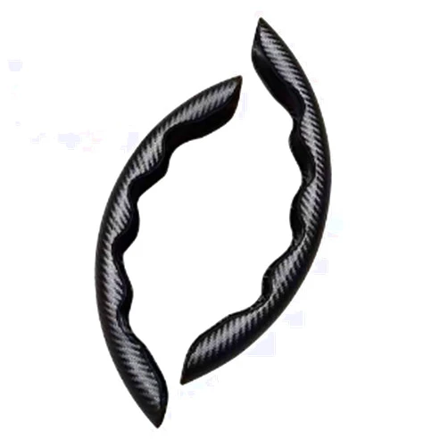 AAmron 2pcs Carbon Fiber Steering Wheel Cover for Citroen AMI C5 X CX Xsara Picasso Berlingo,37-38cm Dia, Anti-Skid Car Protector