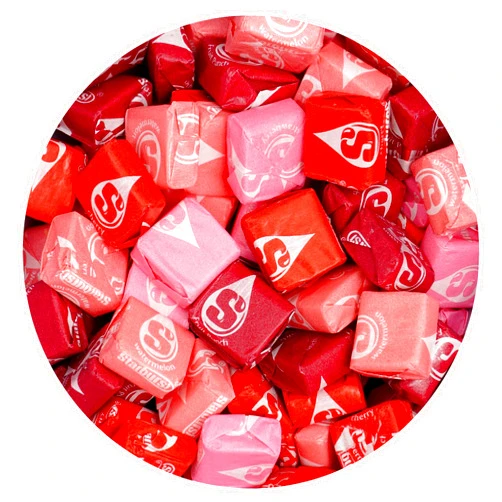 The Hampton Candy Company Starburst FaveReds Red & Pink, 1lb Bulk Bag (Approx. 90 Pieces), Cherry, Fruit Punch, Watermelon & Strawberry Fruit Chews