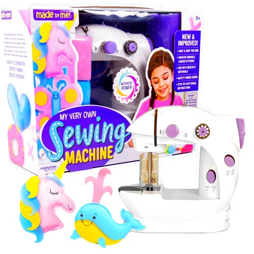 Made By Me My Very Own Sewing Machine, Portable Battery Powered First Sewing Machine, Includes Fabric, Thread, Measuring Tape, & Stuffing, Beginner Sewing Machine for Kids Ages 8+