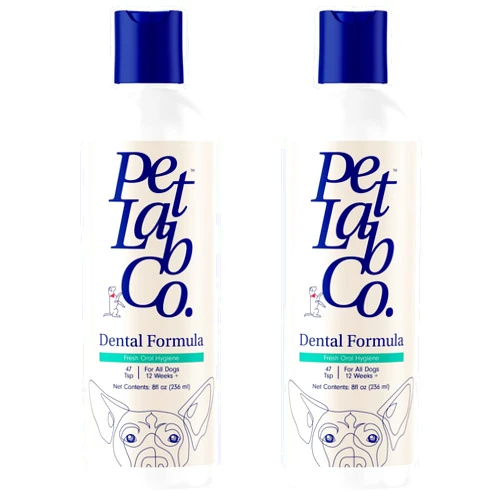 PetLab Co. Dog Dental Formula - Keep Dog Breath Fresh and Teeth Clean - Supports Gum Health - Dog Water Additive Dental Care Targets Tartar - 2pack