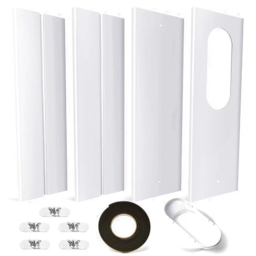 YoleShy Portable Air Conditioner Window Kit with Coupler Adjustable Window Seal for AC Unit, Sliding AC Vent Kit for 5 inches Exhaust Hose